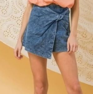 Denim Asymmetrical Skort